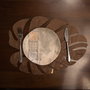 Hermia Monstera - Wenge Juego de 6 Salvamanteles de Madera